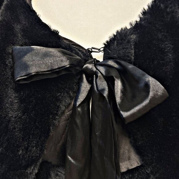 Haani Vintage Faux Fur Cape Bolero Mobster Wife Classic Crop  Jacket Holiday 1X - Picture 9 of 12